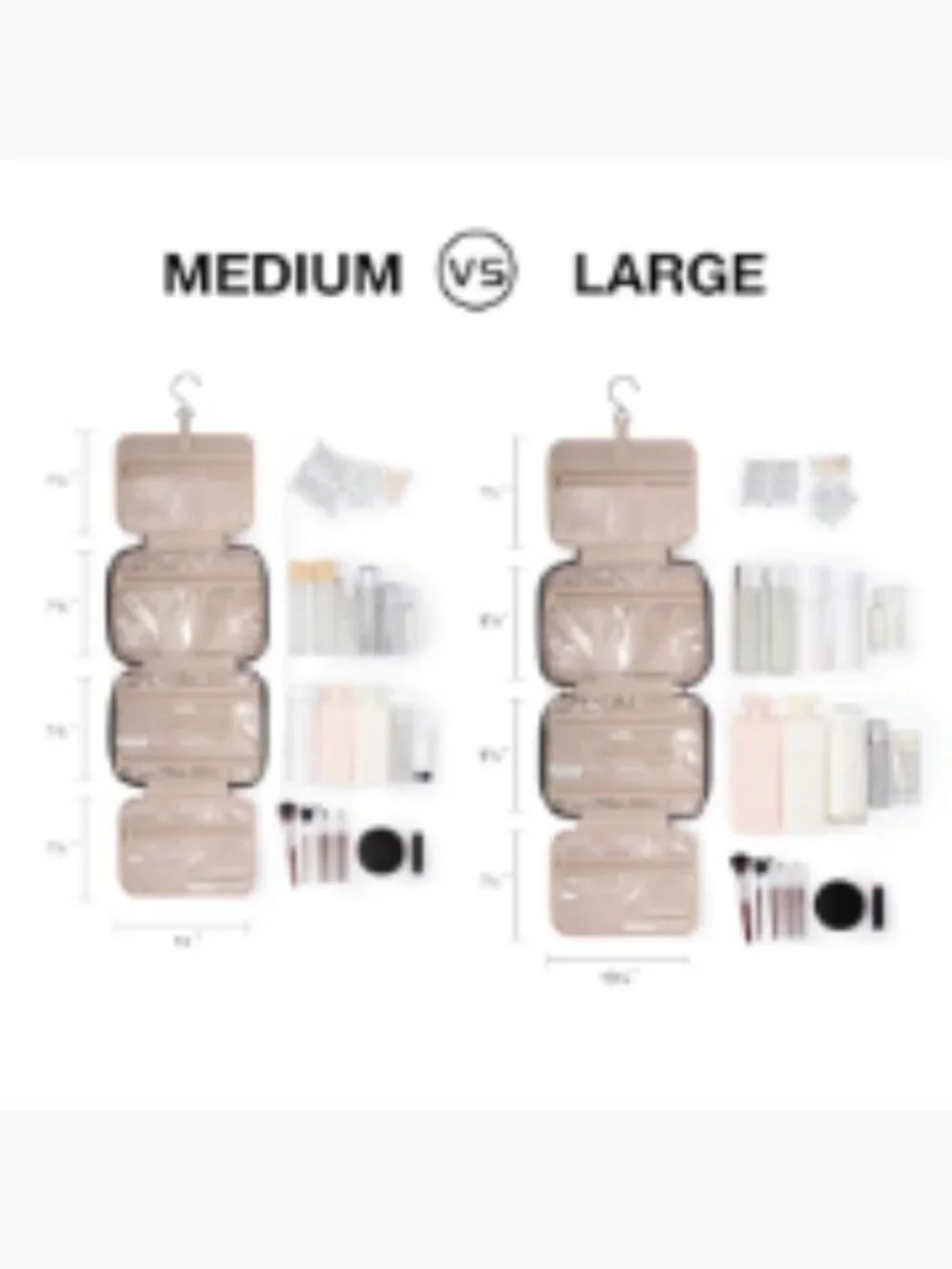 BAGSMART Hanging Toiletry Bag Travel Cosmetic Organizer with Hook